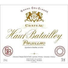 (image for) HAUT BATAILLEY 1999 (slightly winestained)